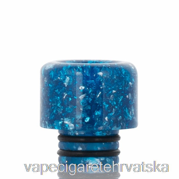 Vape Cigareta 510 šljokica Smola Drip Tip Plava Srebrna